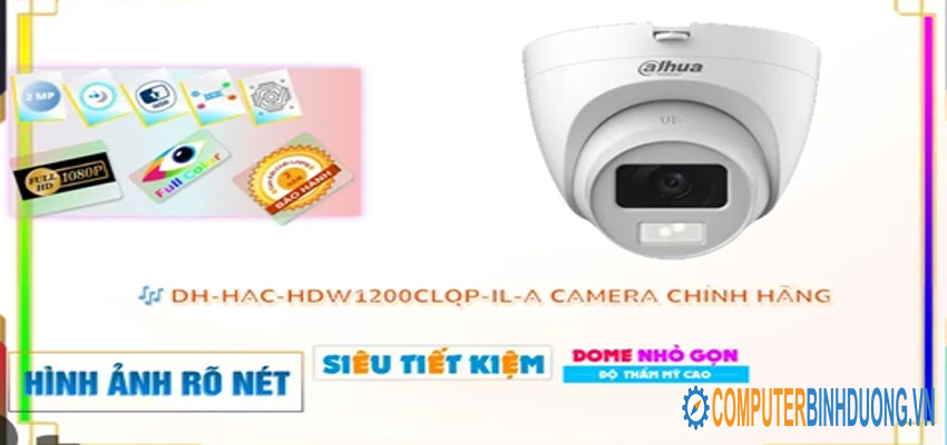 Camera HDCVI DAHUA DH-HAC-HDW1200CLQP-IL-A 2MP bình dương
