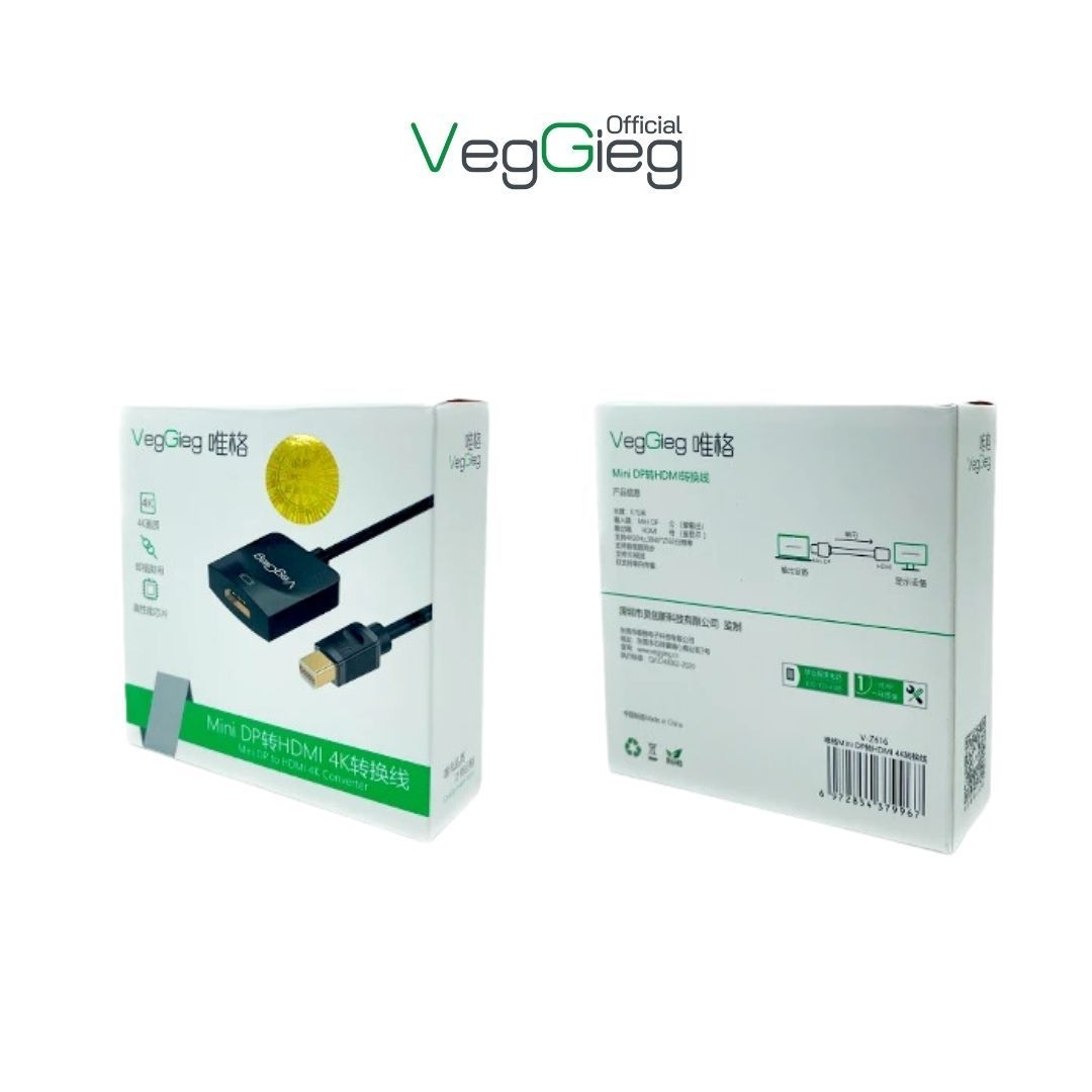 Cáp Mini DisplayPort Sang HDMI 4K VeggieG V-Z616