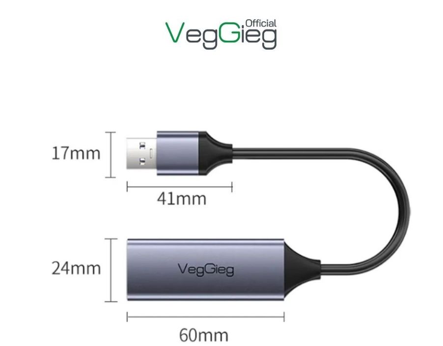 Cáp Chuyển VEGGIEG USB 3.0 sang LAN - V-K306
