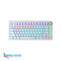 Bàn phím cơ có dây gaming AULA F75 Màu Trắng - Red Switch - led