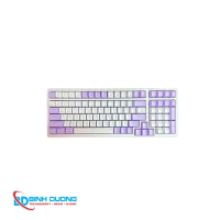 Bàn phím cơ có dây NEWMEN GM328 Trắng Tím - Blue Switch - led